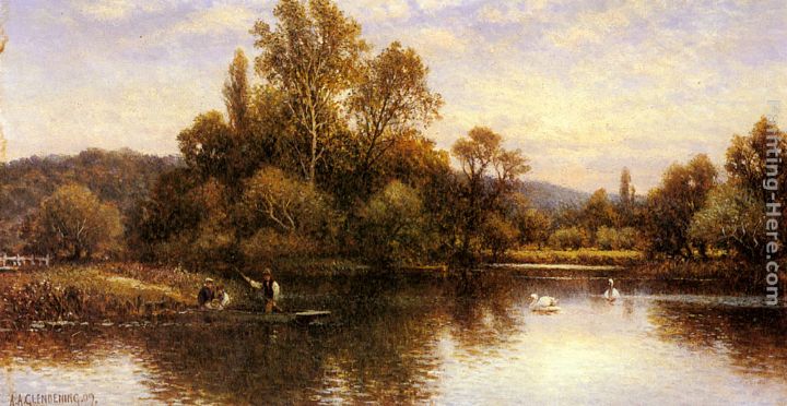 The Ferry painting - Alfred Glendening The Ferry art painting